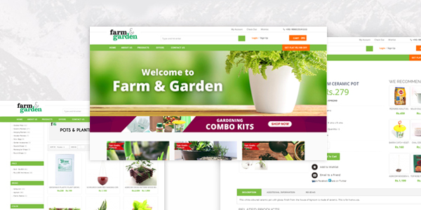 Farm and Garden – Ecommerce Store developed in Magento (farmandgarden.in )