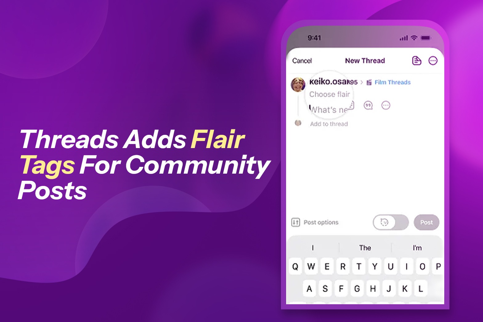 Threads adds flair tags for community posts